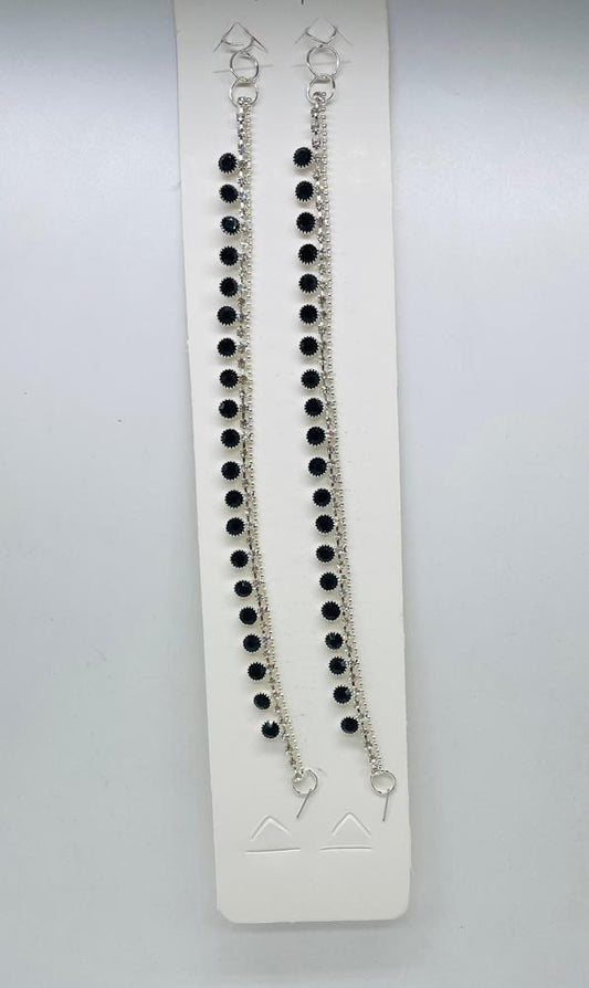 Modern Design Silver Plated Gemstone Anklet- Pack