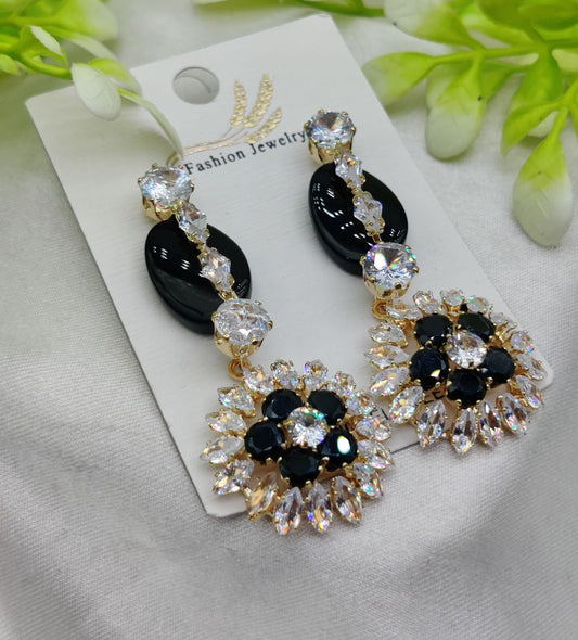 Radiant Crystal Bloom Earrings – Nickel-Free Elegance