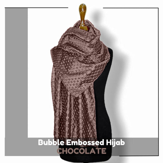 1 Pc Bubble Embossed Crepe Scarf