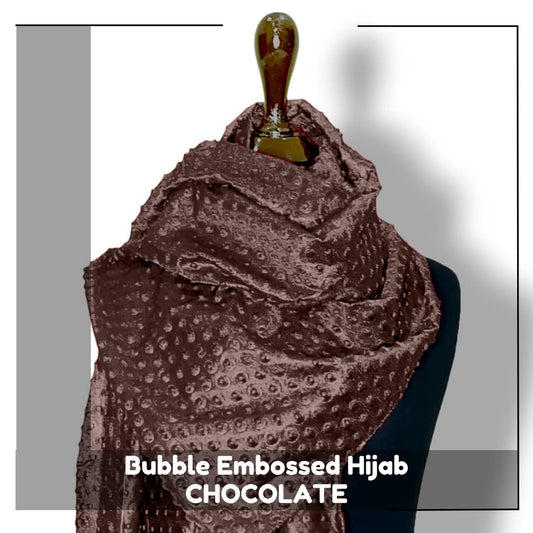 1 Pc Bubble Embossed Crepe Scarf