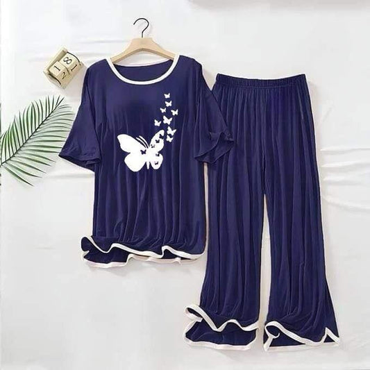 Stylish Women's Printed Night Suit - 2 Pcs